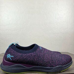 Kuru Stride Nova Knit Slip-On Sneaker Shoe Midnight Blue/Electric Grape Size 9.5